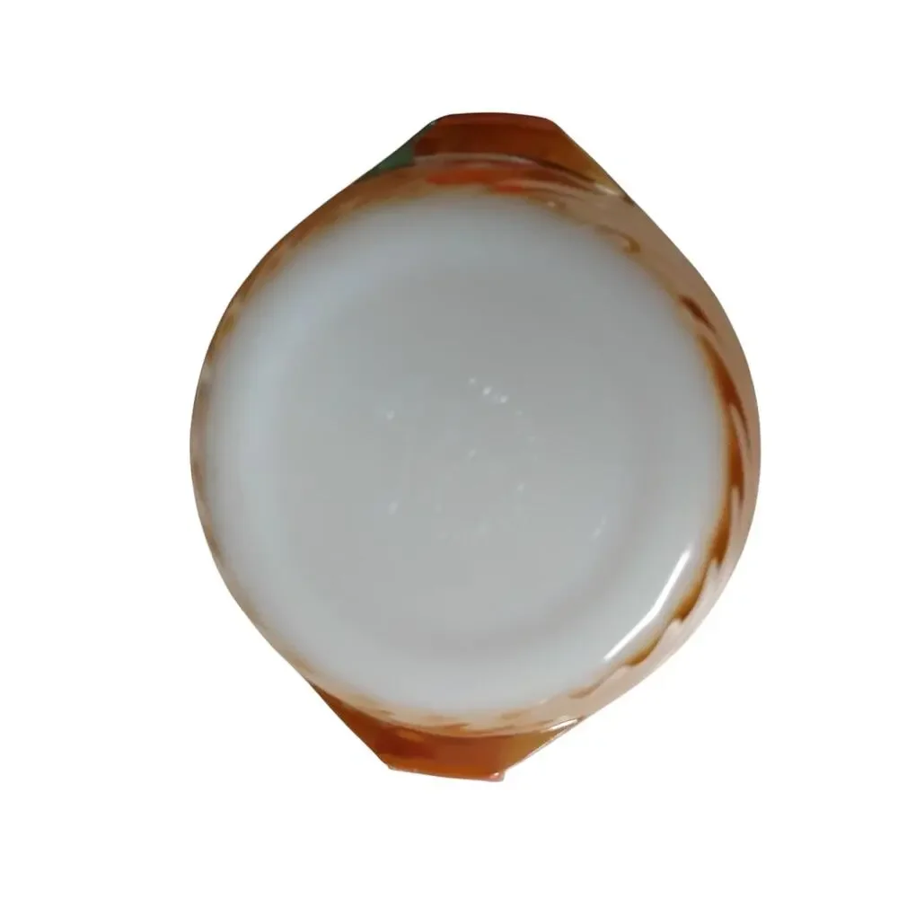 Anchor Hocking Fire King Oval Casserole Dish Milk Glass Peach Luster 1-1/2 Qt
